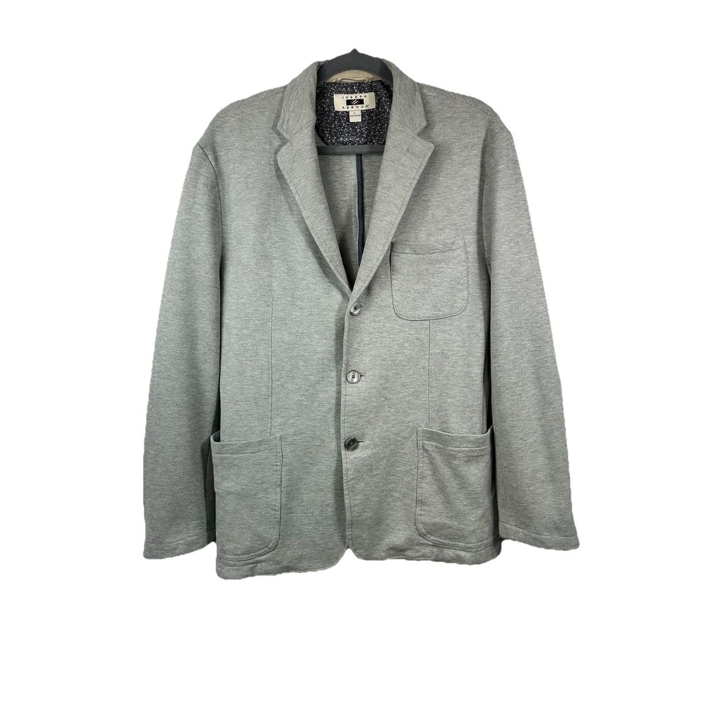 Joseph‎ Abboud Men's Gray Knit Soft Cotton Jersey Blazer L Quiet Luxury Preppy